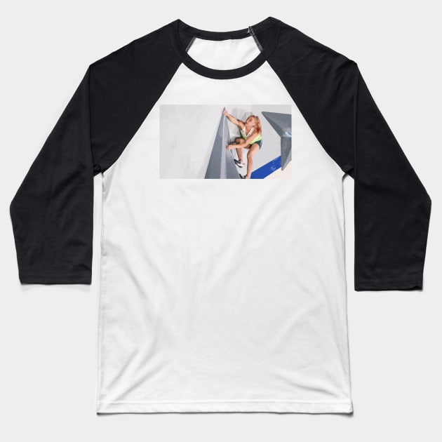 Janja Garnbret Painting Baseball T-Shirt by gktb